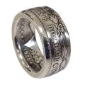 Morgan Silver Dollar Coin Ring 'Heads' Silver Plated Handmade Men Vintage Punk Personality Coin Rings Fashion Jewelry. 
