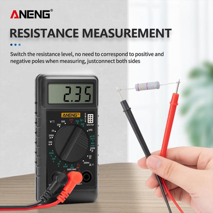 DT-182 Digital Mini Multimeter DC/Voltage Current Meter Handheld Pocket Voltmeter Ammeter Diode Triode Tester Multitester