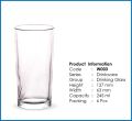 Set of 6 Crystal Clear Drinking Glasses (Olila-W03): Elegance & Quality for Your Refreshing Beverages - Raise a Toast in Style. 