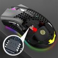 K-Snake BM600 1600 DPI 7-keys Hollow Lightweight Wireless Charging RGB Colorful Gaming Mouse.