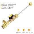 R410A R22 Valve Core Remover Installer Tool with Dual Size SAE 1/4 & 5/16 Port for R404A R407C R134A R12 R32 HVAC System. 