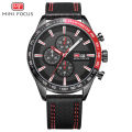 MINI FOCUS Watch Men's Quartz Watch Trendy Watch Three Eye Calendar MF0029G. 