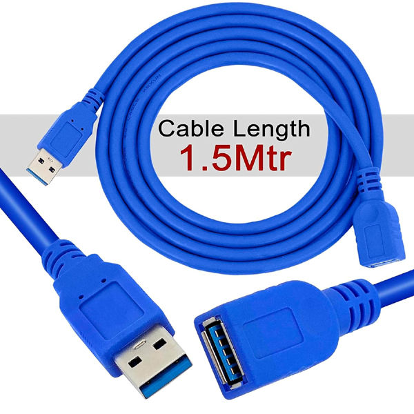 1.5/3/5 Meter Male to Female USB Extension Cable High Data Transfer Speed Extend USB Connectivity for Various Devices with 0% Speed Loss