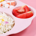 6Pcs/Set Baby Feeding Dining Plate Bowl Spoon Fork Cup Chopsticks Baby Eating Tableware Stuff Cartoon Panda Wheat Straw Kids Dishes Plate.