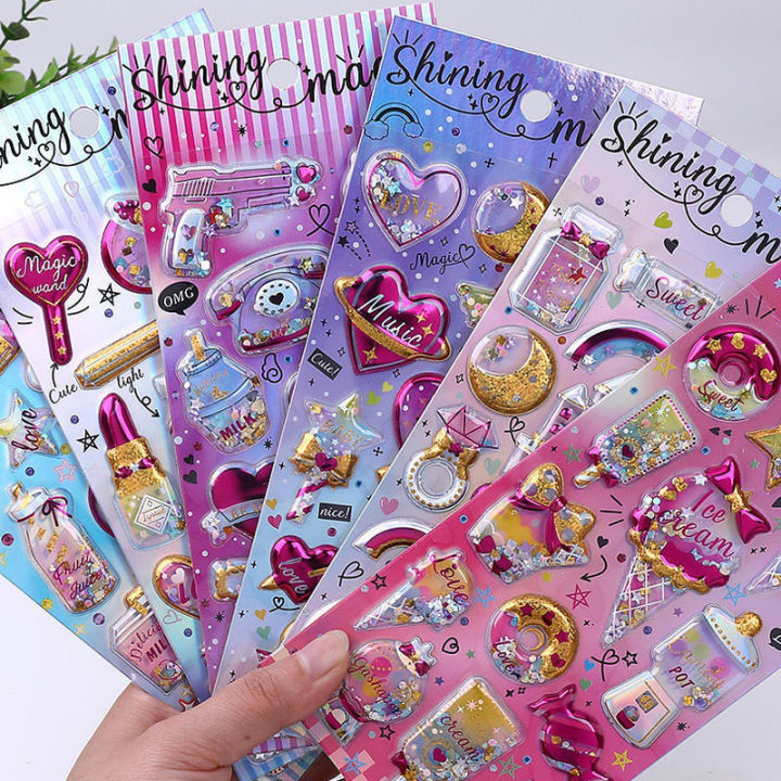 Glitzer Sticker 【Direct-sales】 3D Glitter Shining Stickers Self-Adhesive Bling Craft ...