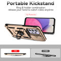 For Samsung Galaxy A33 5G Case with Slide Camera Cover, 360° Ring Holder Metal Kickstand, work for Phone Holder Car Mount, Drop Peep Protection.