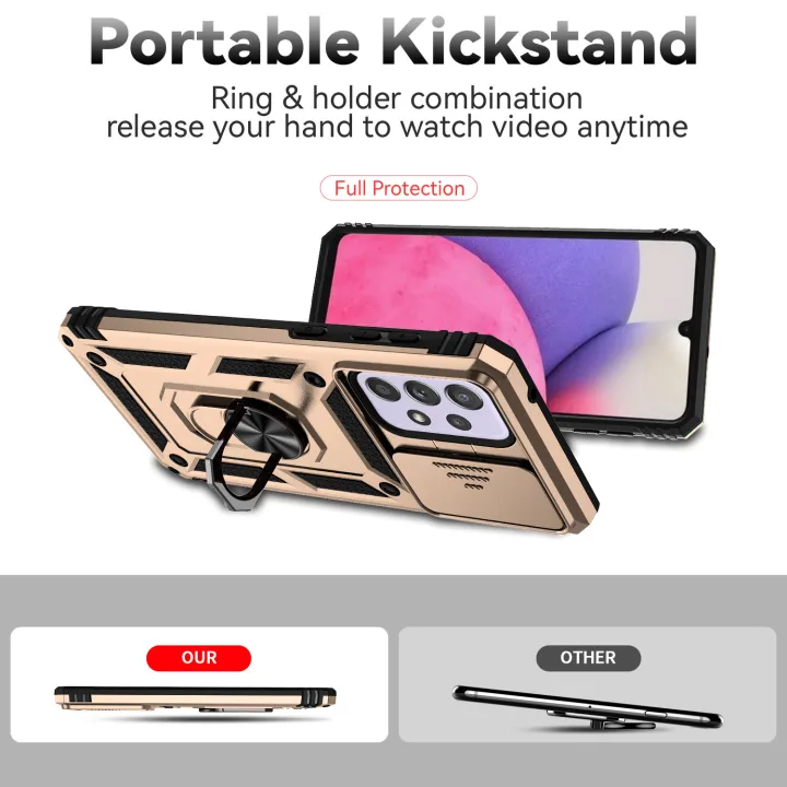 For%20Samsung%20Galaxy%20A33%205G%20Case%20with%20Slide%20Camera%20Cover,%20360%C2%B0%20Ring%20Holder%20Metal%20Kickstand,%20work%20for%20Phone%20Holder%20Car%20Mount,%20Drop%20Peep%20Protection%20-%20Image%207
