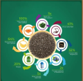 Premium Chia Seeds 250gm - Nutritious Health-Choice Granola Ingredient. 