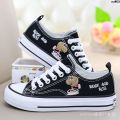 Junior High School Girls' Shoes Women's Versatile Student Canvas Shoes Women 2024 New Autumn Women Older Children's Sneakers Cloth Sports Shoes. 