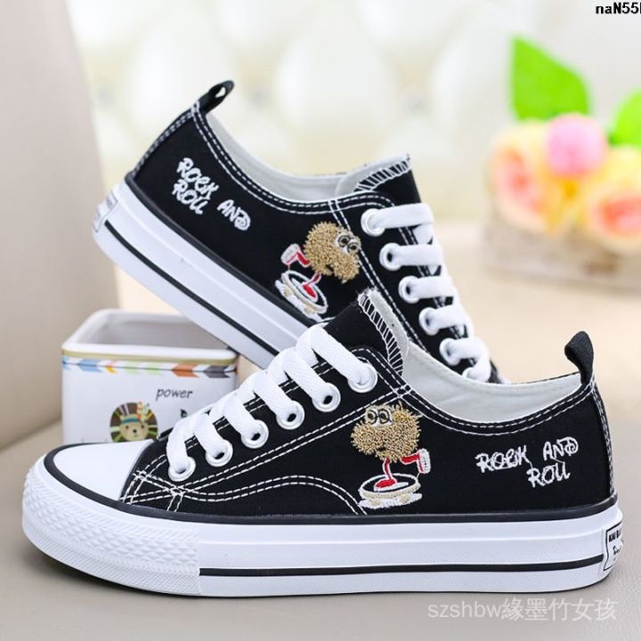 Junior High School Girls' Shoes Women's Versatile Student Canvas