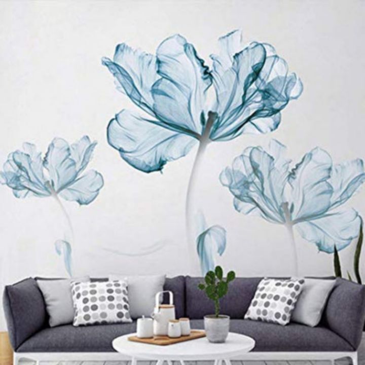 Gorgeous%20Wall%20Paint%20Ideas%20and%20Designs%20-%20Elegant%20Blue%20Dream%20Flower%20Fantasy%20Beautiful%203D%20Stylish%20PVC%20Wall%20Stickers%20For%20Home%20Decor%20-%20Image%203
