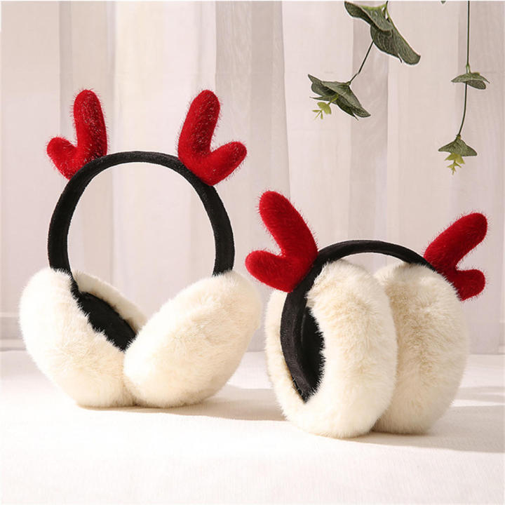 Festive Ear Muffs Warm Ear Warmers Fashionable Winter Accessories Winter Earmuffs Elk Ear Muffs New Ear Muffs