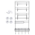 Normal 5 Tiers Wall Mount Kitchen Organizers Freezer Door Spice Rack Cabinet Organizer Storage.
