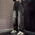 New Men's Star Embroidered Fashion Loose Jeans Y2K High Street Hip Hop Stretch Soft Straight Wide Leg Denim Trousers Male. 