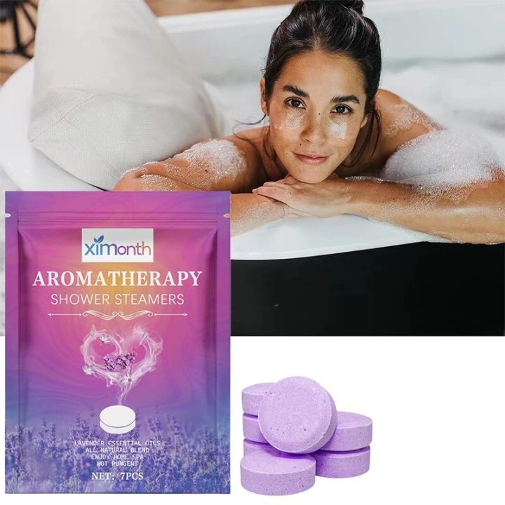 Lavender Aromatherapy Shower Steamers Shower Steamers Nighttime Shower Tablets Bath Gifts For Women Stress Relief Rose Soap