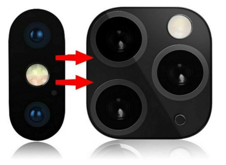 Modified Metal Sticker Camera Lens Seconds Change Cover For iPhone X XS MAX Fake Camera For iPhone 11 Por Full Glass Protector