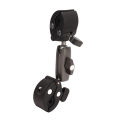 Dual Ball Clamp Mount 360 Degree Rotation T Knob Locking Crab Pliers Clip Action Camera Mount for Go 3 Action Camera.