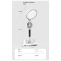 LED Clock Table Lamp Chargeable Dimmable Desk Lamp 4960Mah Fan Light. 