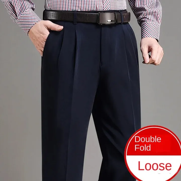 Double%20Pleated%20Mens%20suit%20pants%20Loose%20Fitting%20High%20Waist%20Trousers%20for%20Male%20Casual%20Business%20Formal%20Dress%20Pants%20Thick%20Autumn%20Winter%20-%20Image%202