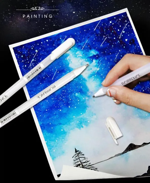 White%20Ink%20Color%20Photo%20Album%200.8MM%20Gel%20Pen%20(1%20Pcs)%20Cute%20Unisex%20Pen%20Gift%20For%20Kids%20Stationery%20Office%20Learning%20School%20Supplies%20-%20Image%206