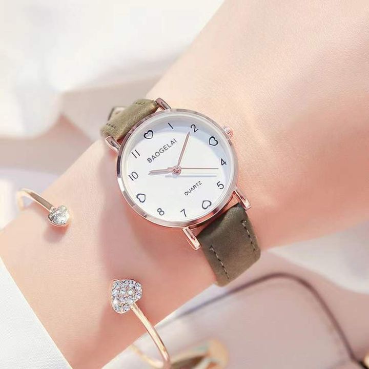 BAOGELAI%20Suede%20Strap%20Watch%20Glow-in-the-dark%20Ladies'%20Watch%20Vintage%20Quartz%20Ladies'%20Watch%20With%20Leather%20Strap%20Simply%20Decorated%20Casually%20-%20Image%205