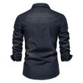 AIOPESON Brand Elastic Cotton Denim Shirt Men Long Sleeve Quality Cowboy Shirts for Men Casual Slim Fit Mens Designer Clothing Dislikelike. 
