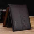 Men's Wallet Short Shape PU Leather Fashion Bank Card Holder Nordic Style Travel Commerce Gathering Young Trend.