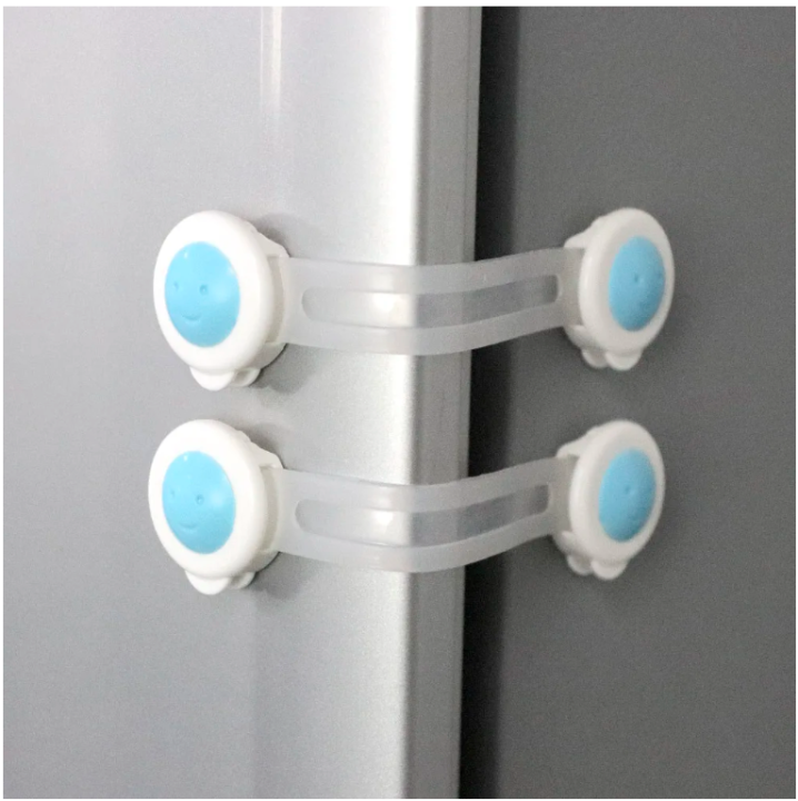 2 Pcs Baby Safety Lock Children Cabinet Drawer Door Fridge Blockers Lock For Kids Protection Cover Childproof Product