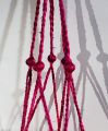 Handmade Spanish White Jute Plant Rope Hanger For Home Indoor Outdoor- (1 piece). 