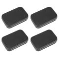 4X 95X60X21mm Black Tin Box Black Metal Box with Matte Candy Box Small Box. 