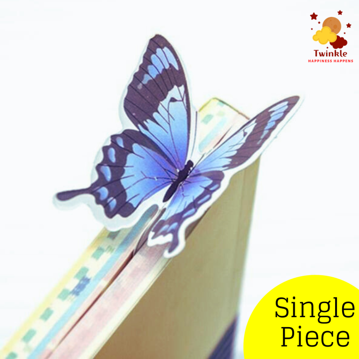 1 Piece or 3 Pieces Classic Butterfly Paper Bookmarks For Books Markers Holder Clip for book Creative Gift Stationery