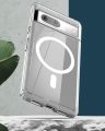 Google Pixel 7 Non-Yellowing Clear Hard Polycarbonate Transparent Back Cover ,Compatible with MagSafe Charging. 