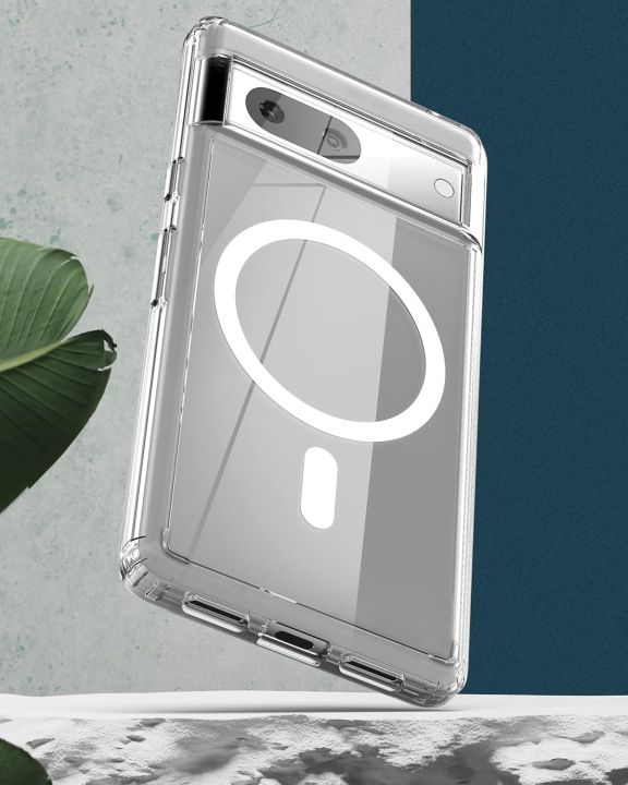 Google%20Pixel%207%20Non-Yellowing%20Clear%20Hard%20Polycarbonate%20Transparent%20Back%20Cover%20,Compatible%20with%20MagSafe%20Charging%20-%20Image%202