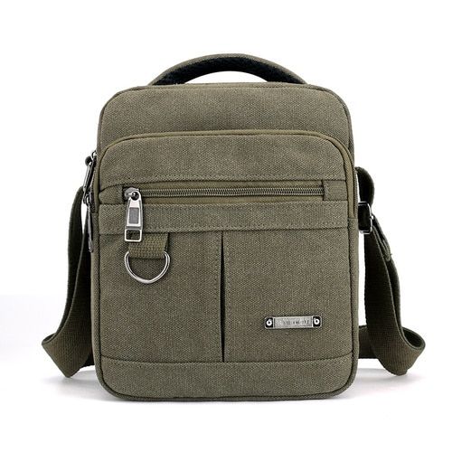 New Casual Men's Canvas Shoulder Bag Men Messenger Bags Simple Lightweight Small Travel Bag Crossbody Bag
