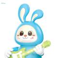 Electric Interactive Rabbit Easter Bunny Interactive Activity Toy with Colorful Lights Dancing Holding Guitar for Birthday Gift Holiday Gift. 