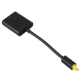 Digital SPDIF Optical Audio Splitter 2 Way Toslink Splitter Adapter 1 Input 2 Output SPDIF Optical Cable Splitter Hub. 