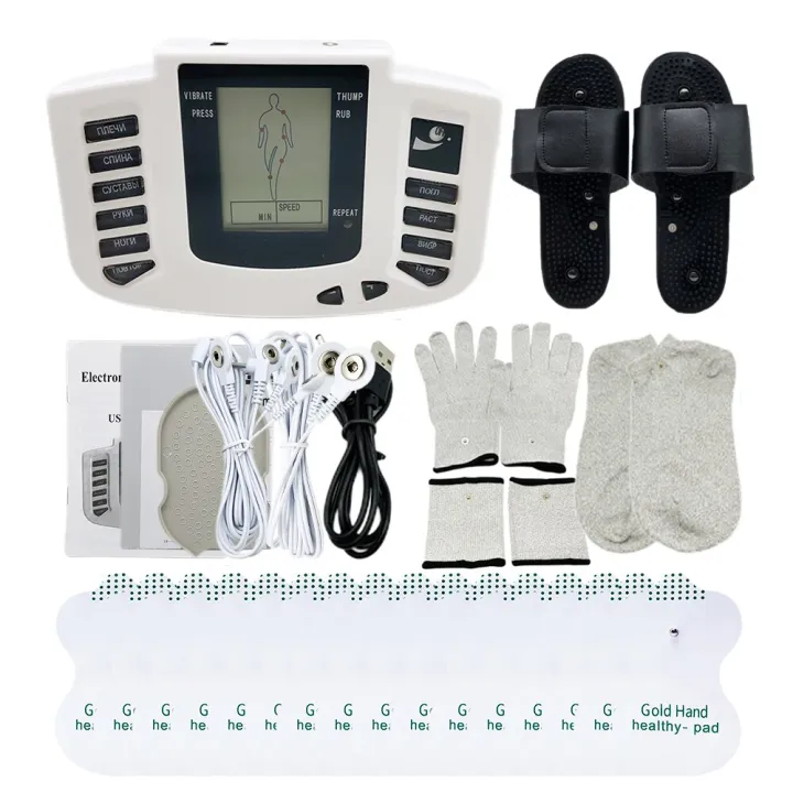 Digital Full Body EMS Tens Acupuncture Foot Massage Therapy Electrical Muscle Stimulator Pulse Back Neck Leg Massager HealthCare