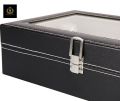 12-Slot Watch Storage Box Organizer for Watch Lovers - Stylish Watch Box with Convenient Compartments. 