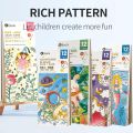 FRANCESCO Gouache Graffiti Picture Book Pocket Drawing Book Artist Tool Set Graffiti Picture Book School Art Supplies With Paint and Brush Painting Supplies Blank Doodle Book Set.