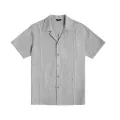 Men Summer Beach Shirt Casual Cotton Linen Solid Color Tops Short Sleeves Lapel T Shirt. 