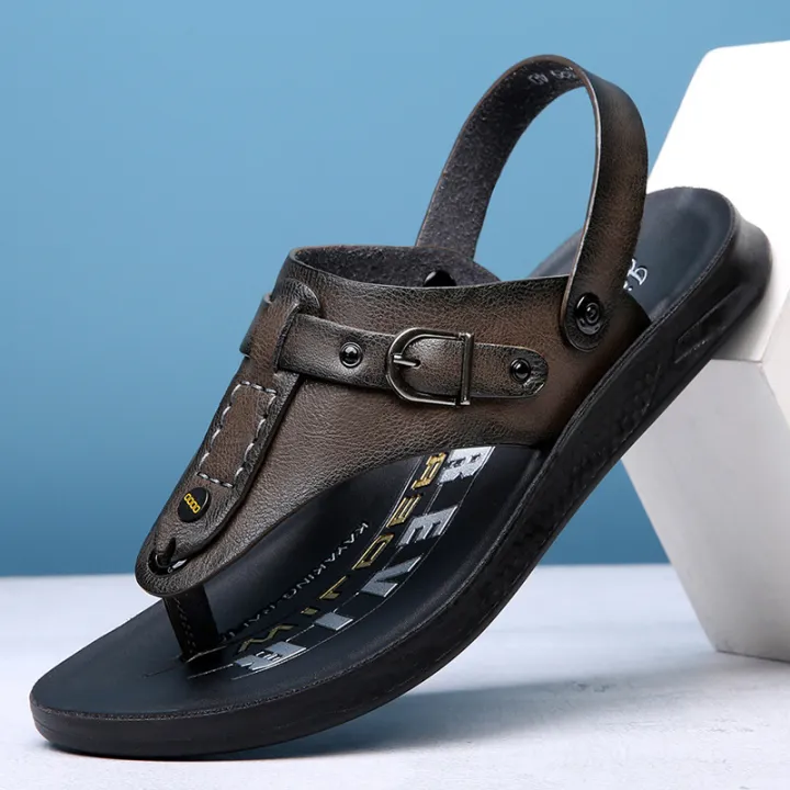 Casual%20flip-flops%20men's%20summer%20non-slip%20outdoor%20dual-use%20wear%20sandals%20microfiber%20splint%20slippers%20sandals%20men%20-%20Image%204