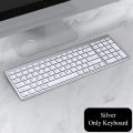 Wireless Bluetooth Keyboard Three-mode Silent Full-size Wireless Keyboard and Mouse Combo for Notebook Laptop Desktop PC Tablet.