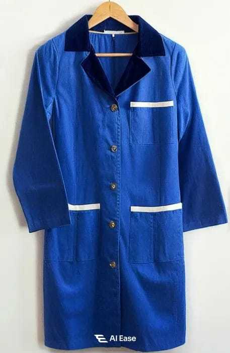 Women%E2%80%99s%20Classic%20Micro%20Twill%20Suiting%20Lab%20Coat%20with%20Buttoned%20Front%20Tunic%20Dress%20-%20Image%207