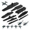 【Exclusive】 17pcs Naval Ship Play Set Helicopter Model Kits Model Battleship For Children Boys Girls Kids. 