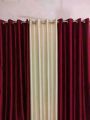 Premium Quality Home tex synthetic solid colour  Curtain, (-4 khuci) 3 pcs maroon 2pcs and cream 1 pcs Porda, parda for Home Decoration Door and window. 