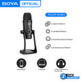 BOYA  BY-PM700 Professional Condenser USB Microphone Polar Pattern for Windows and Mac Computer Recording Interview Conference. 