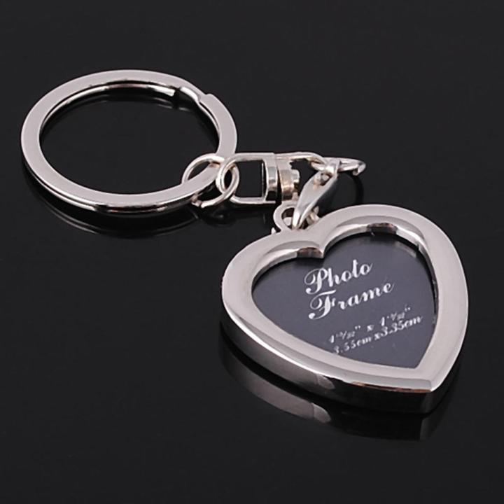 1pc Chic Transparent Clear Insert Photo Picture Frame Key Ring Chain Keychain MJD