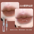 kakashow double head lip gloss velvet matte water glow mirror pouty lip white color student party cheap lipstick. 