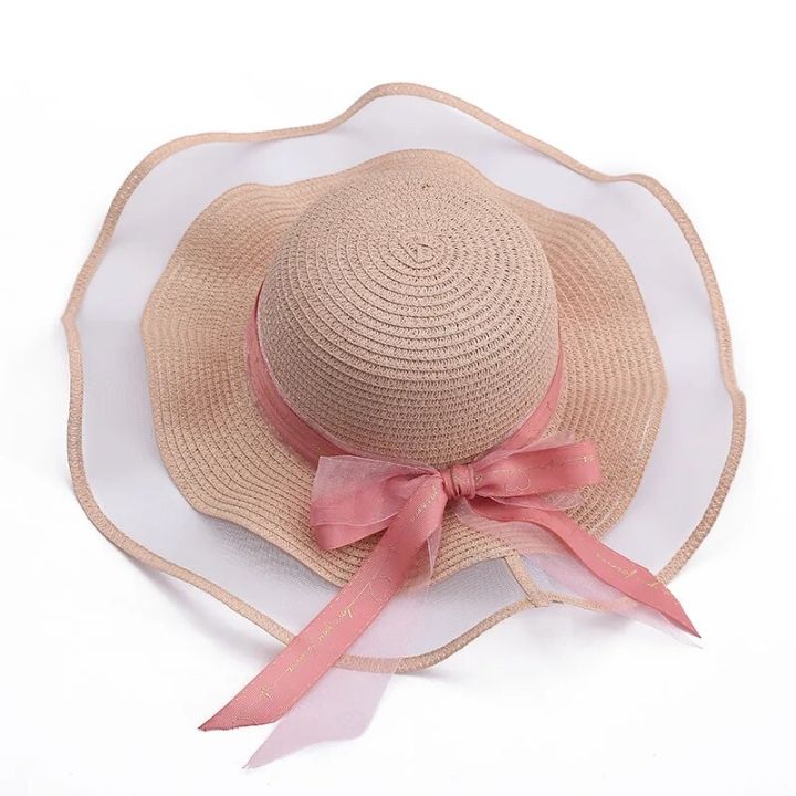 Sun%20Hat%20for%20Women%20Foldable%20Big%20Brim%20Floppy%20Girls%20Straw%20Hat%20Sun%20Hat%20with%20Bowknot%20Elegant%20Protection%20Shading%20Beach%20Hat%20for%20Women%20-%20Image%205