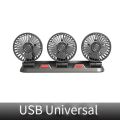 Car threehead fan for cars with adjustable rotating wind power with parking sign multifunctional mini small fan for home use.